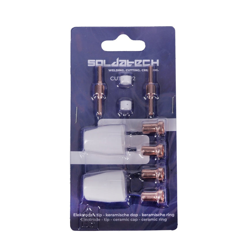 Set slijtonderdelen plasmasnijder 40A 10 delig-0