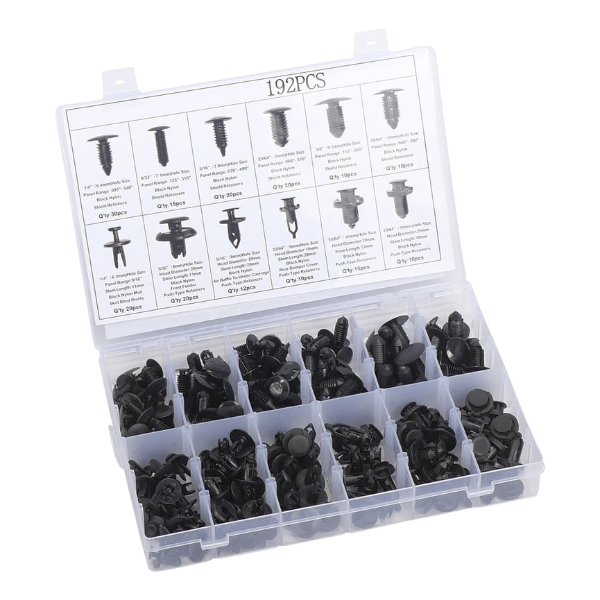Bekleding clips assortiment 192 delig-0