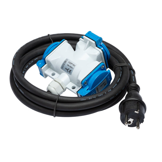 Verlengkabel 2,5m 3G 2.5mm2 met verdeeldoos-0