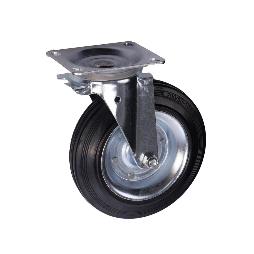 Zwenkwiel 200 x 30mm rubber-0
