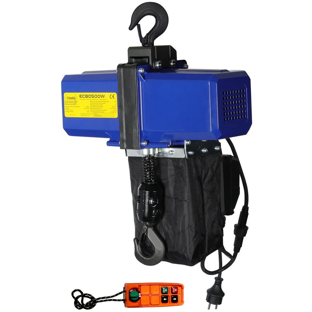 Torso elektrische kettingtakel 500 kg met draadloze bediening-0