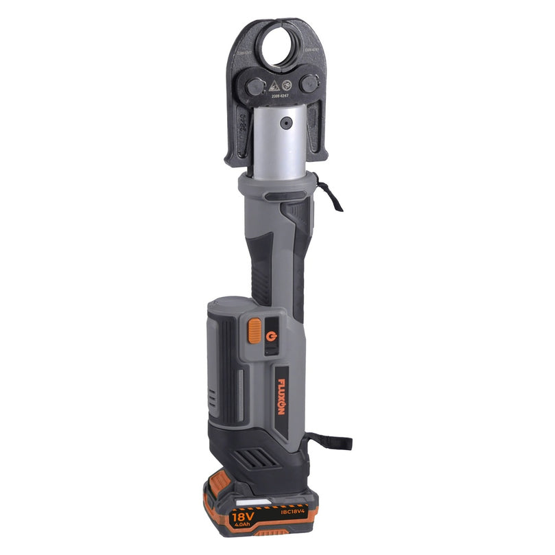 Leidingperstang 32kN incl. 3st. U-profiel persbekken + 2x 4.0Ah accu vp:36055