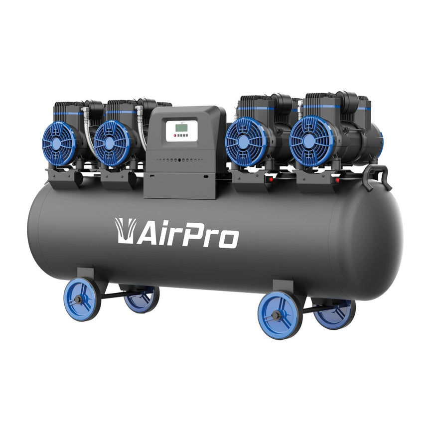 Compressor olievrij 4x2pk 120L tank 400V-0
