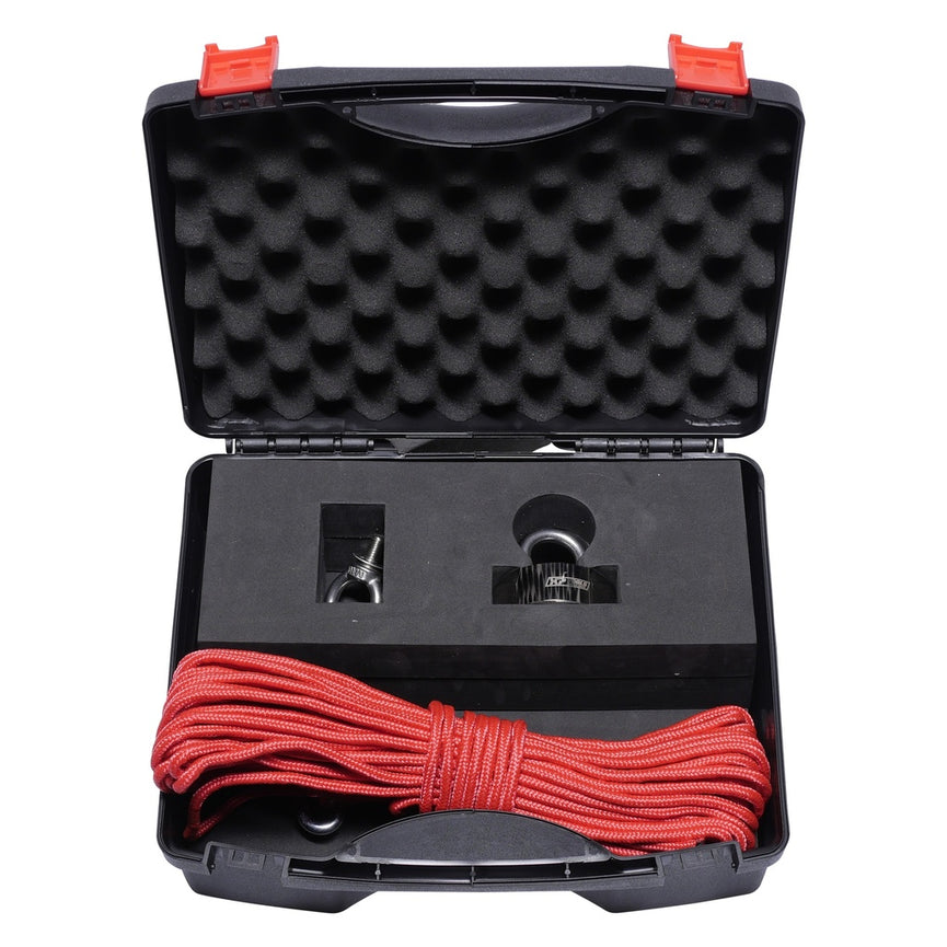 Vismagneet set 170kg inclusief touw, haak en opbergbox-0