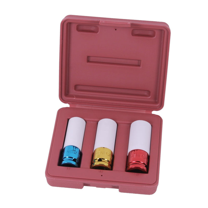 Doppenset met teflon 1/2'' 3 delig-0