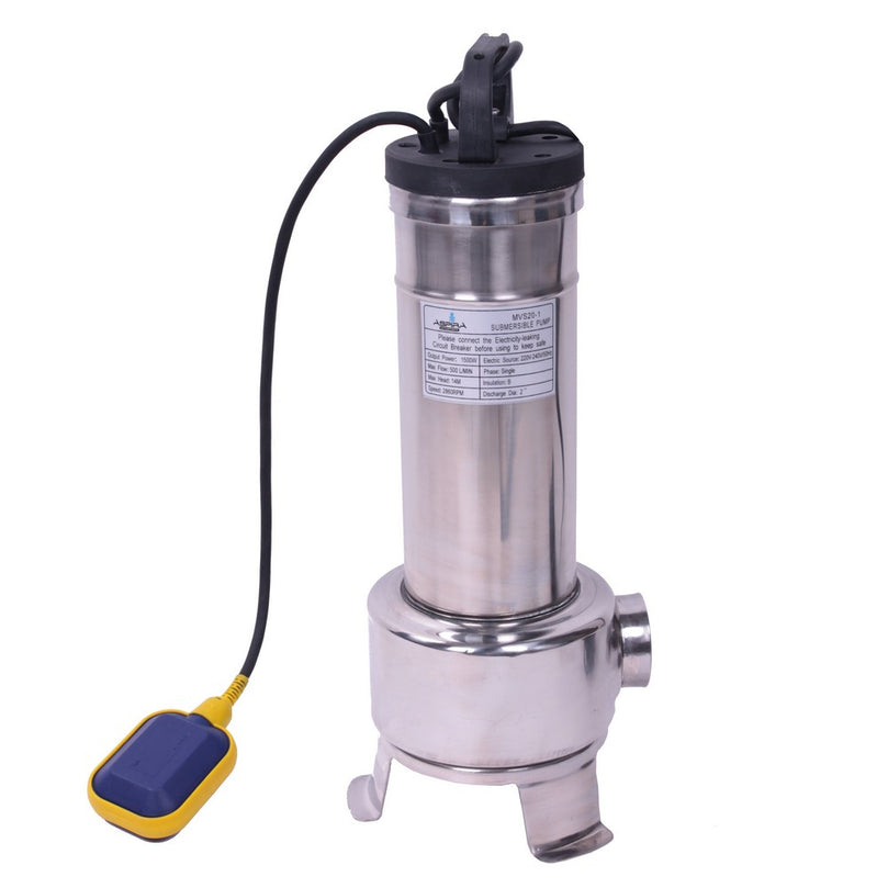 Dompelpomp RVS met vlotter 1,5kW 230V-0