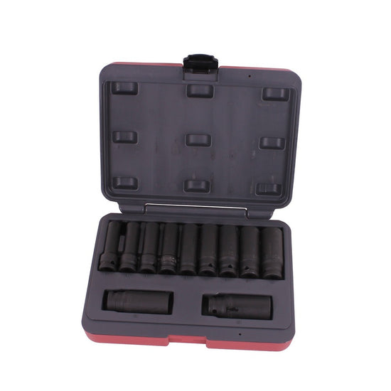 Impact doppen lang 1/2" 11 delig-0