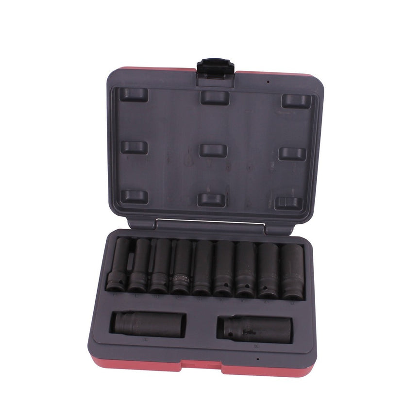 Impact doppen lang 1/2" 11 delig-0