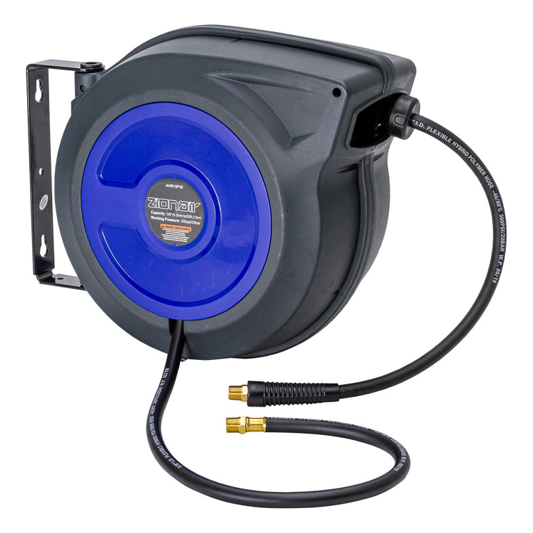 Luchthaspel automatisch polymer 3/8'' x 15m-0