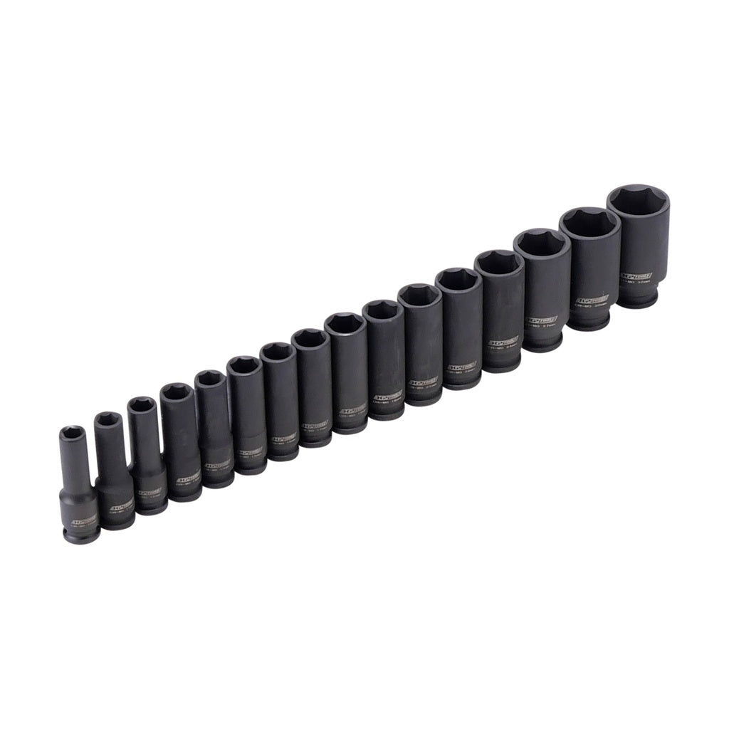 Krachtdoppenset lang 16dlg 1/2" vp:19729