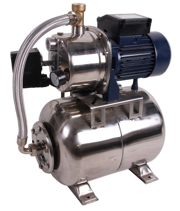 Hydrofoorinstallatie  rvs pomp en tank 0.75 kw-0