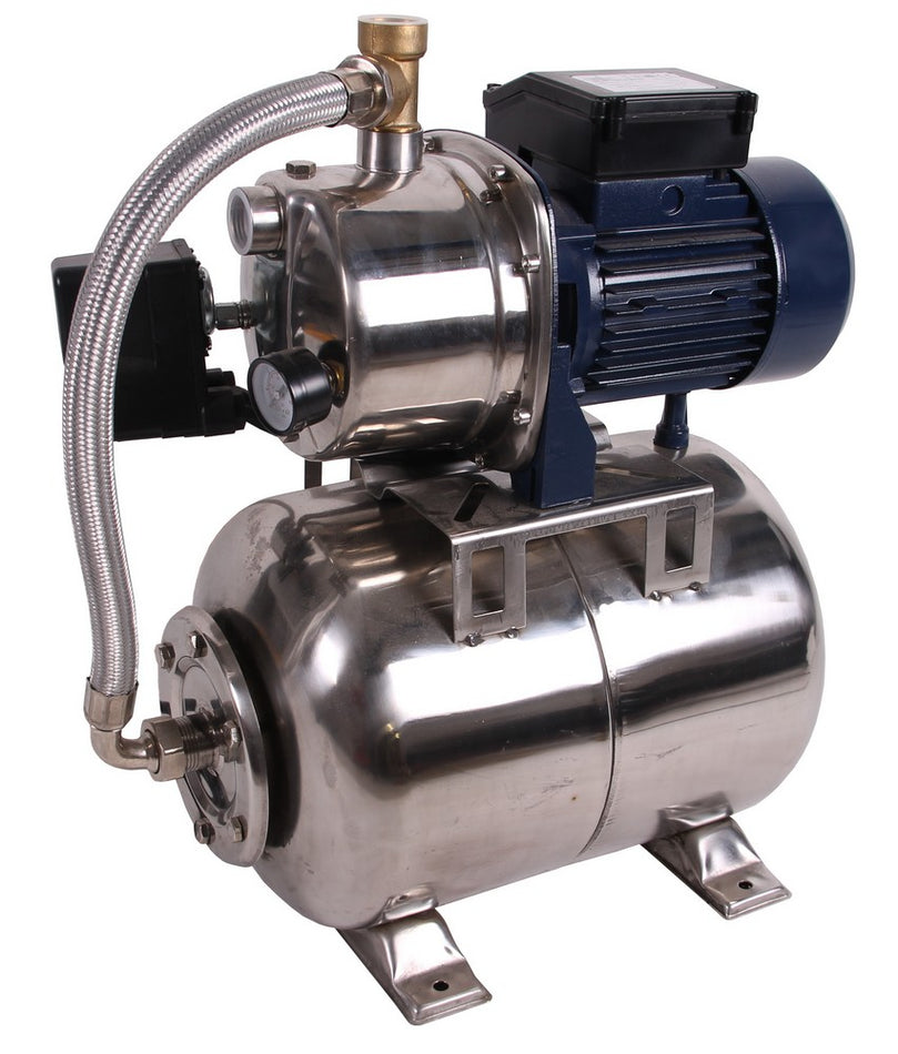 Hydrofoorinstallatie  rvs pomp en tank 0.75 kw-0