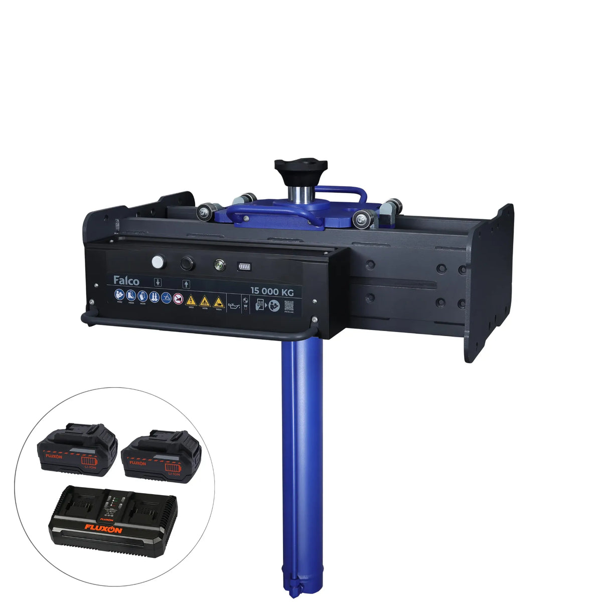Falco accu putkrik 15 ton medium – lange cilinder incl. 2x 4 Ah accu’s en duosnellader-0