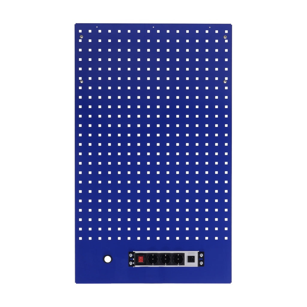Gereedschapswand met stekkerdoos 615 x 1052mm BLAUW-0