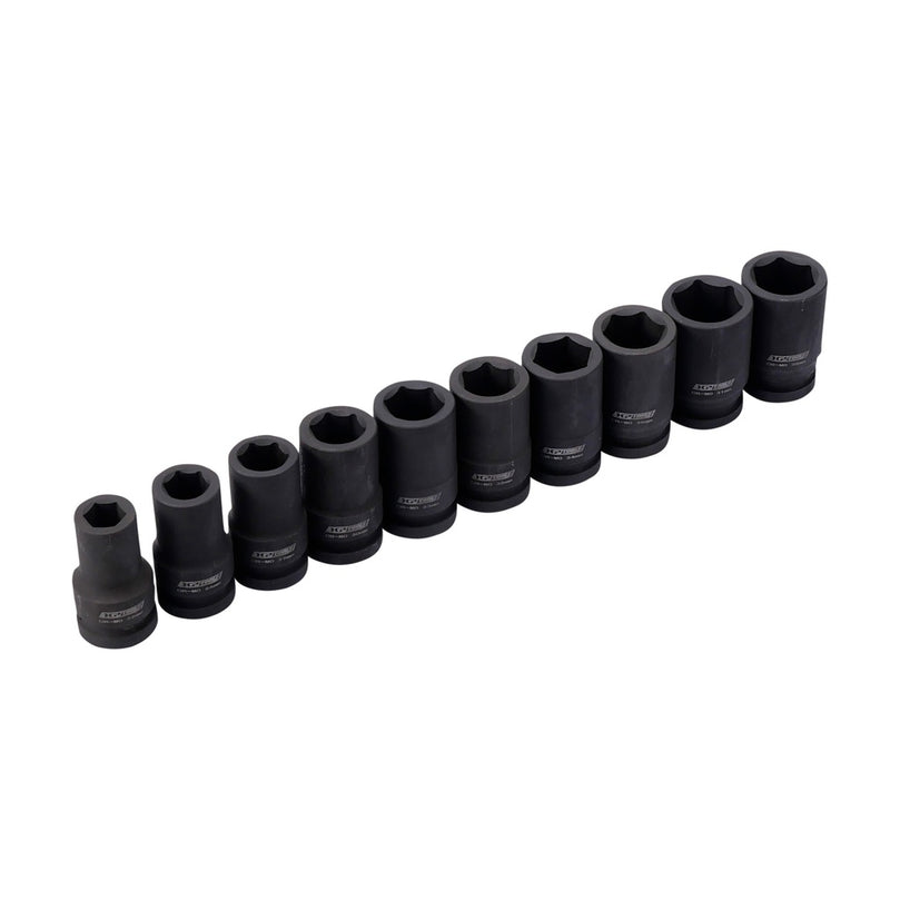 Krachtdoppenset lang 10dlg 1'' vp:19728