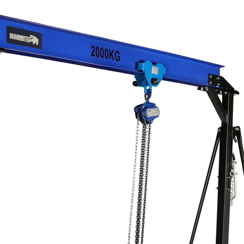 Mammuth mobiele portaalkraan 2 ton set - handmatige kettingtakel vp:36754