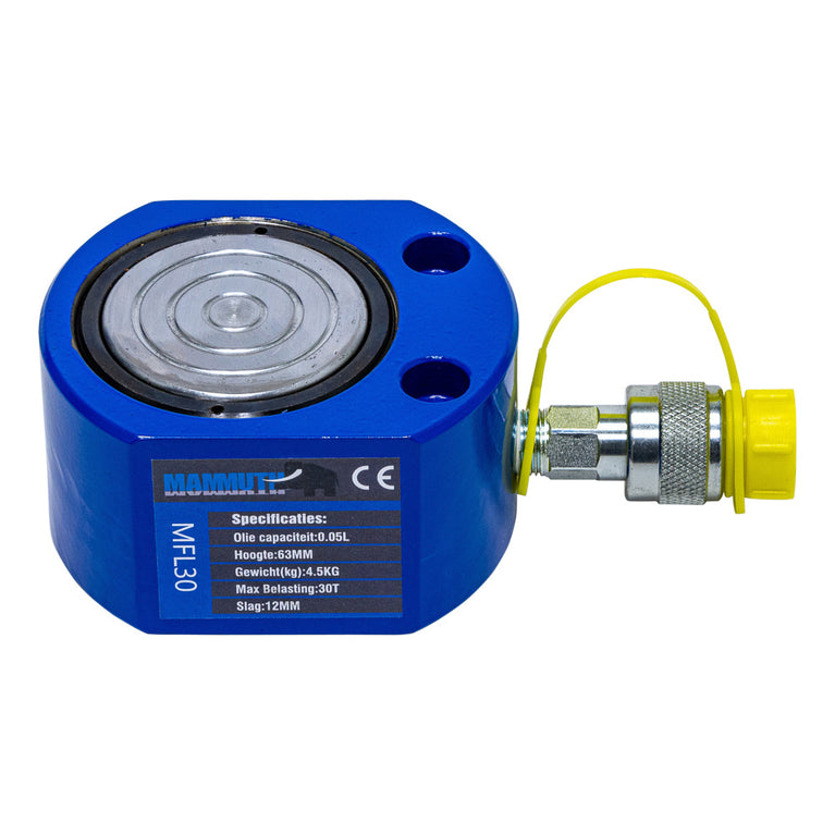 Platte cilinder 30 ton slag 12mm-0