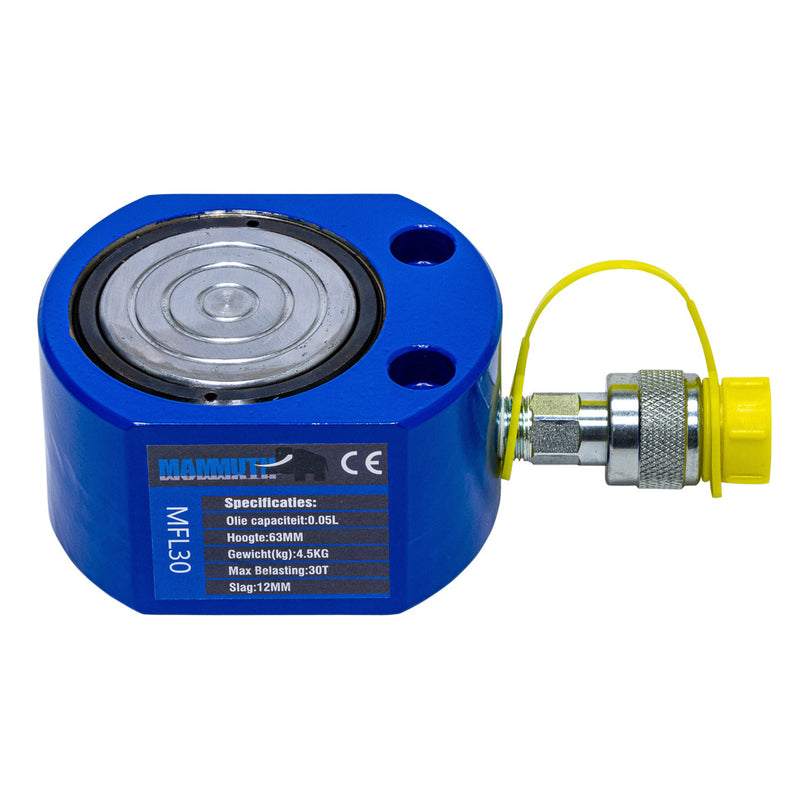 Platte cilinder 30 ton slag 12mm-0