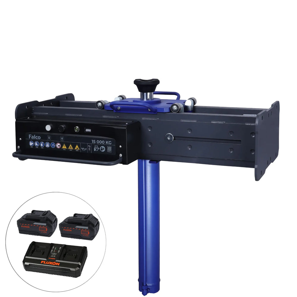 Falco accu putkrik 15 ton large – lange cilinder incl. 2x 4 Ah accu’s en duosnellader-0