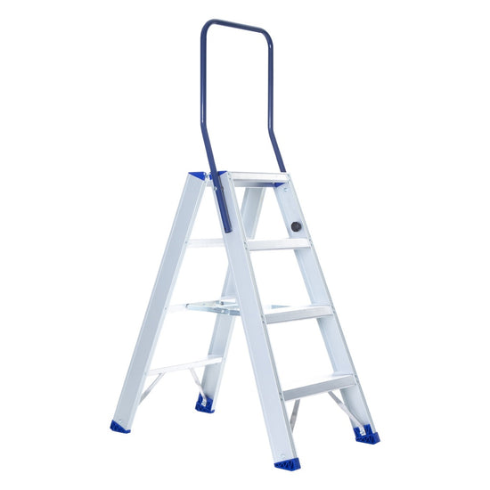 Aluminium dubbele trap 4 treden-0