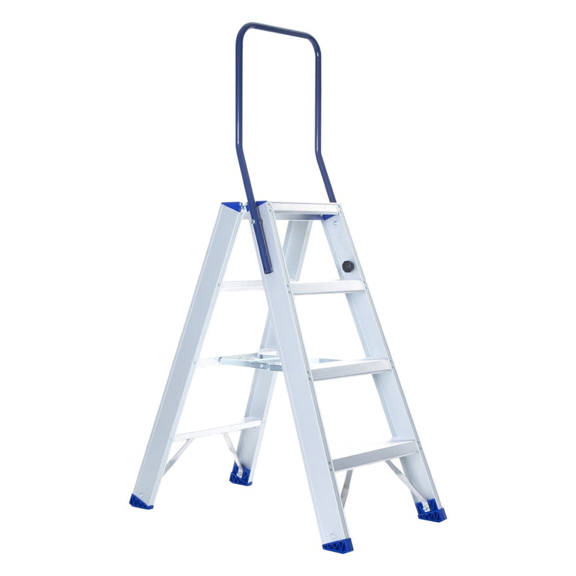 Aluminium dubbele trap 4 treden-0