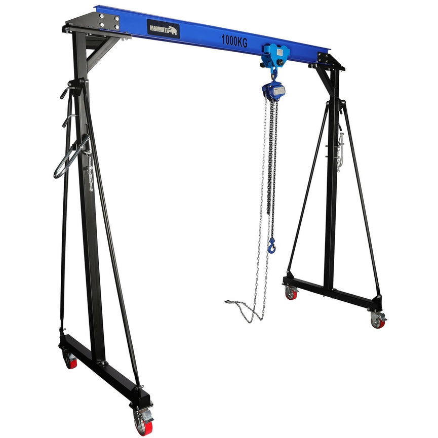Mammuth mobiele portaalkraan 1 ton set - handmatige kettingtakel-0