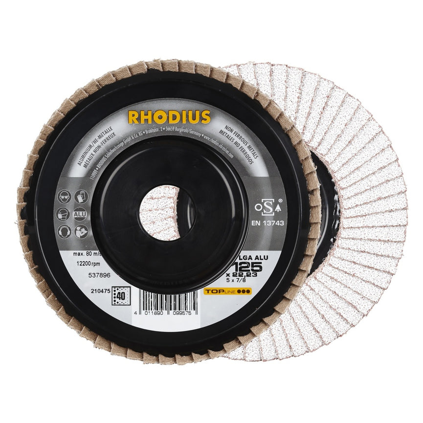 Lamellenschijf P vlak LGA ALU 125 x 22,23mm K40-0