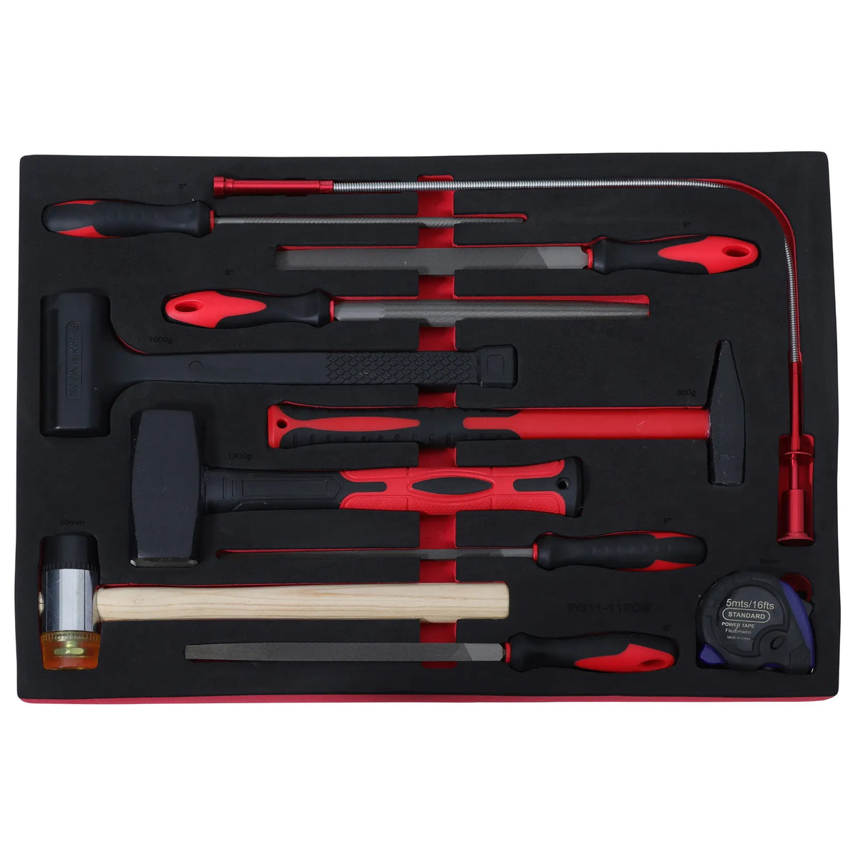 Foam lade hamer en vijlenset 11 delig voor XP233TC-0