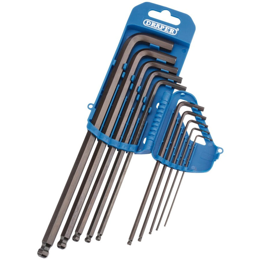 Inbussleutelset XL, bolkop, 10dlg INCH