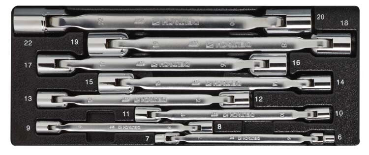 Kniesleutelset, 8dlg, S-Module