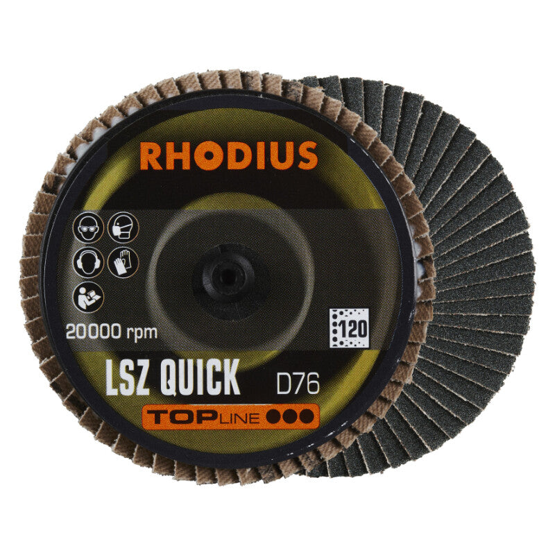 Lamellen schijf Roloc, Ø75mm, K120, 3st
