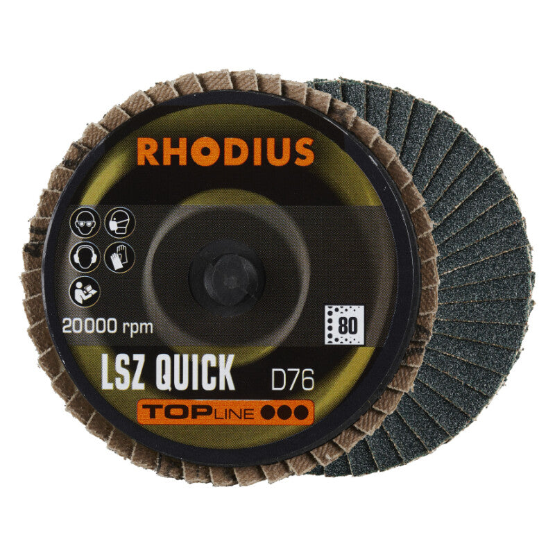 Lamellen schijf Roloc, Ø75mm, K80, 3st