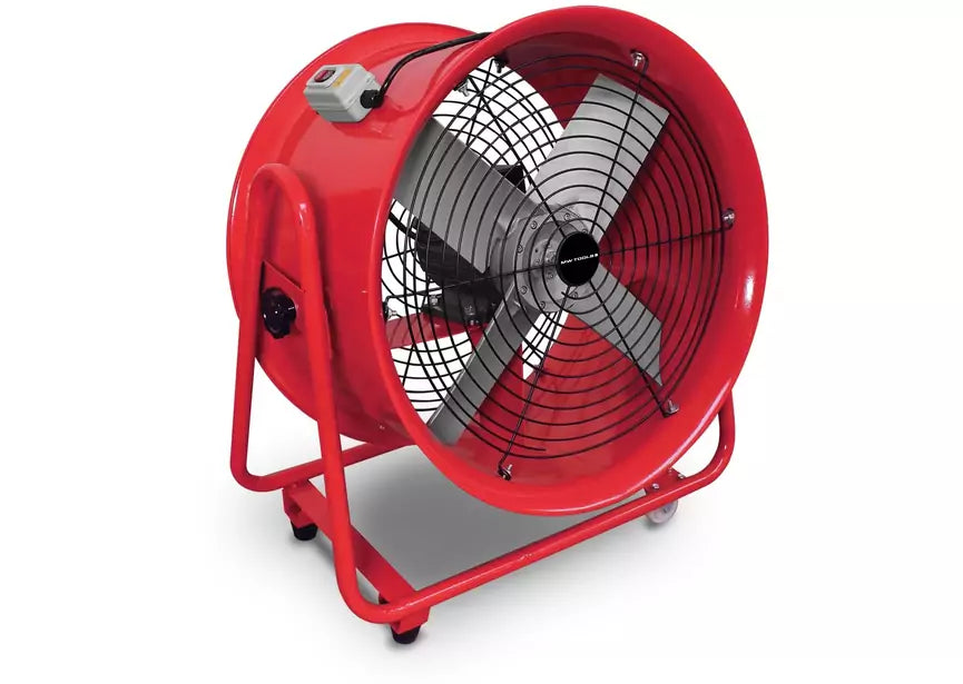 Mobiele ventilator op wielen 1100W 3x400V MW Tools