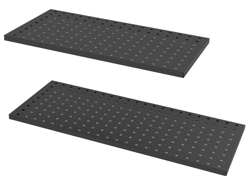 Geperforeerd paneel 861x20x338 mm, 2-dlg. zwart