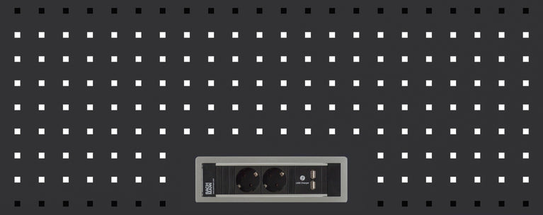 Achterwand voor wandcontactdoos zwart