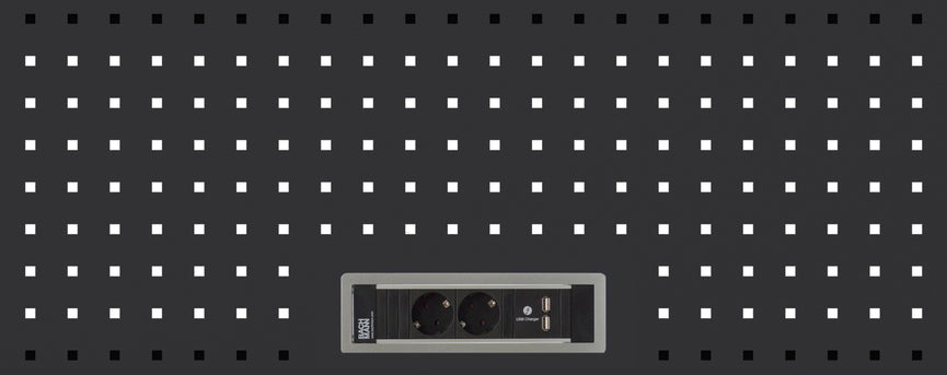 Achterwand voor wandcontactdoos zwart