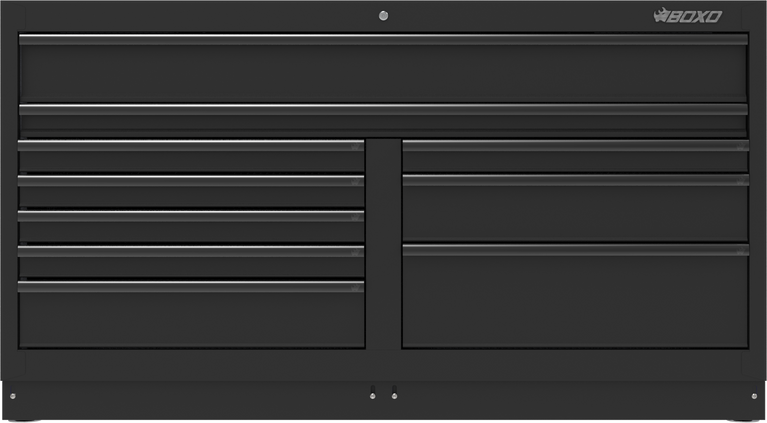 Dubbele onderkast met 10 laden hgr zwart