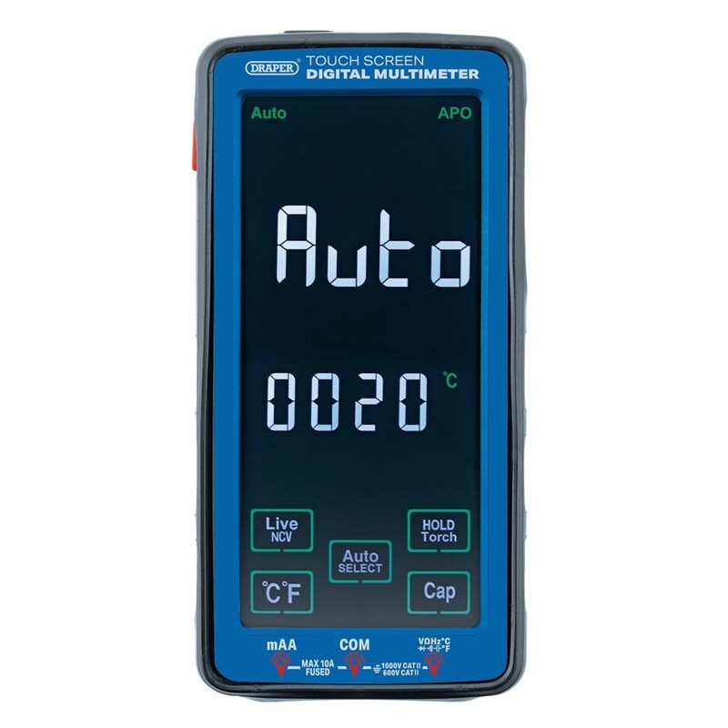 Multimeter 1mA-10A, 1MV-750V, touchscreen