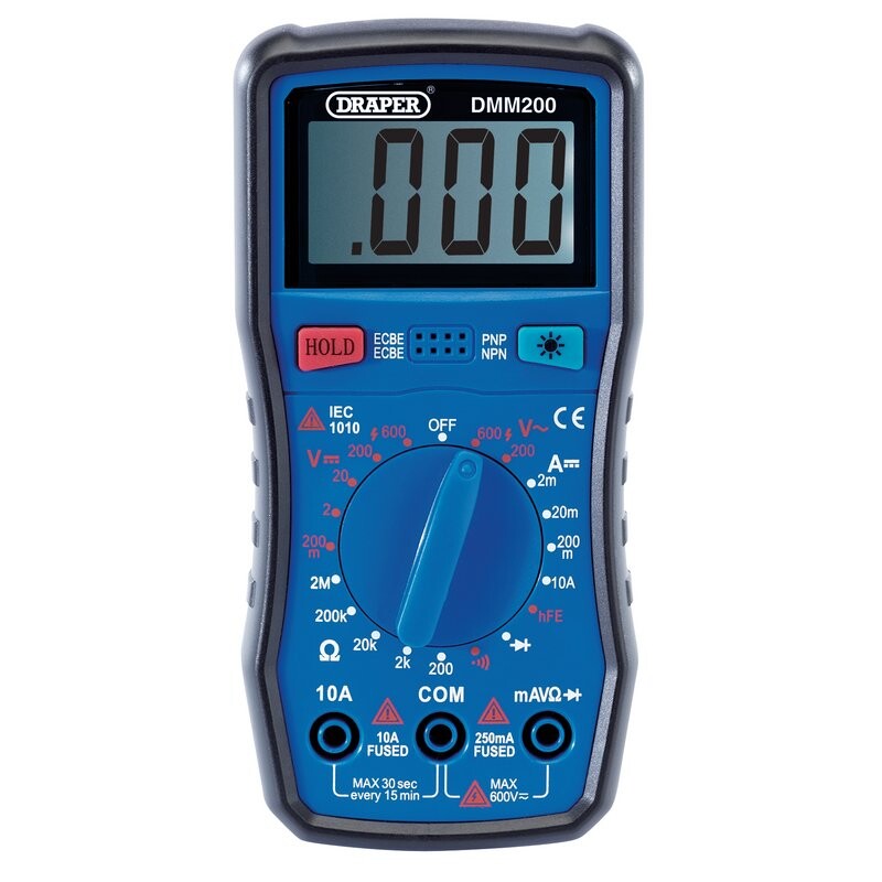 Multimeter digitaal 600V, AC/DC