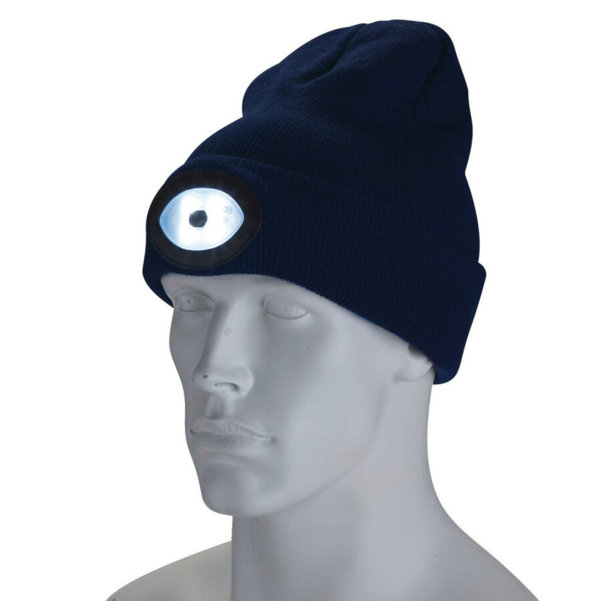 Muts met LED lamp, 1W, 100 Lumen, blauw