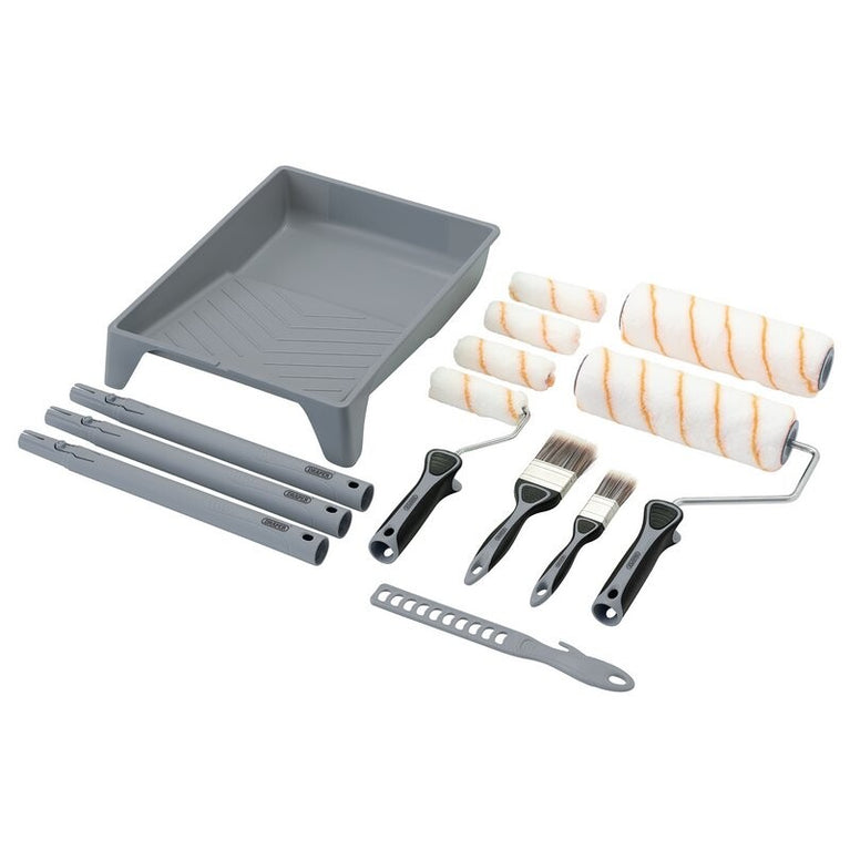 Nylonrollers- en kwastenset, soft grip, 13dlg