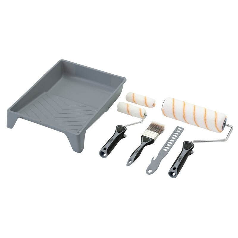 Nylonrollers- en kwastenset, soft grip, 8dlg