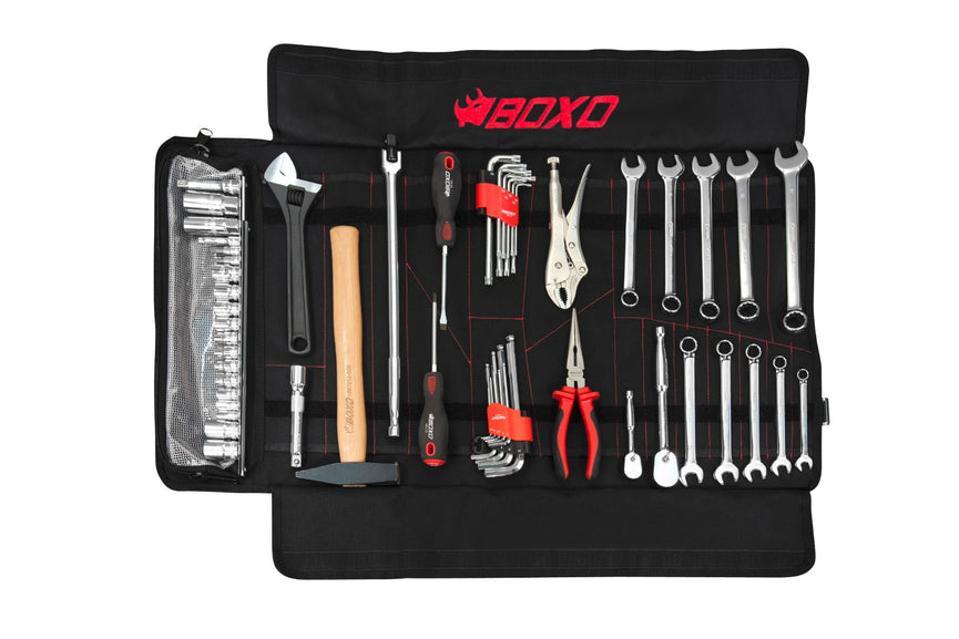 BOXO 57-dlg. Gereedschapset in roltas