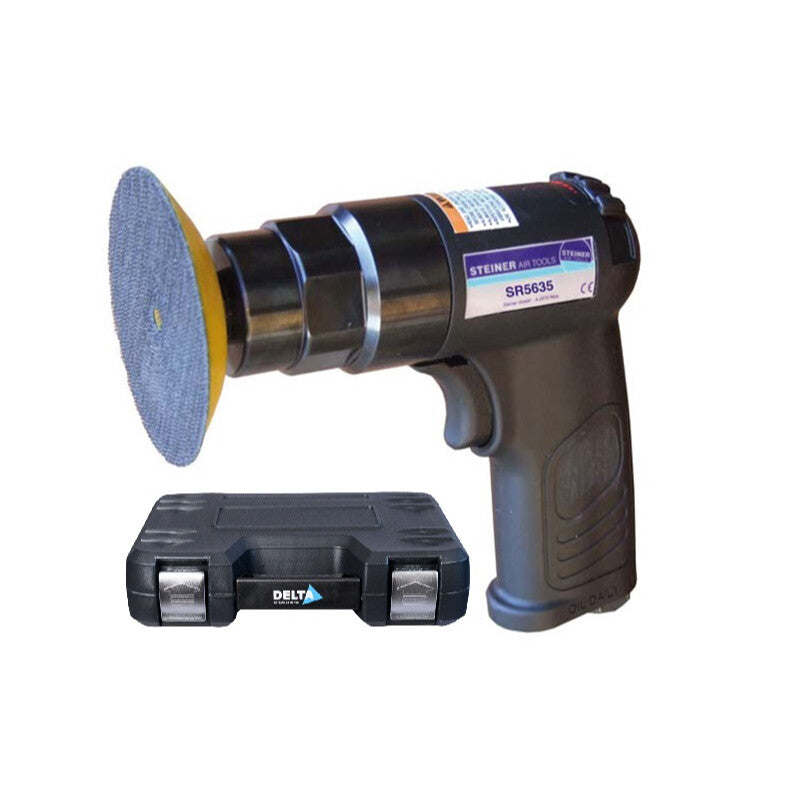Poetsmachine 75mm velcro pad, in koffer met acc.