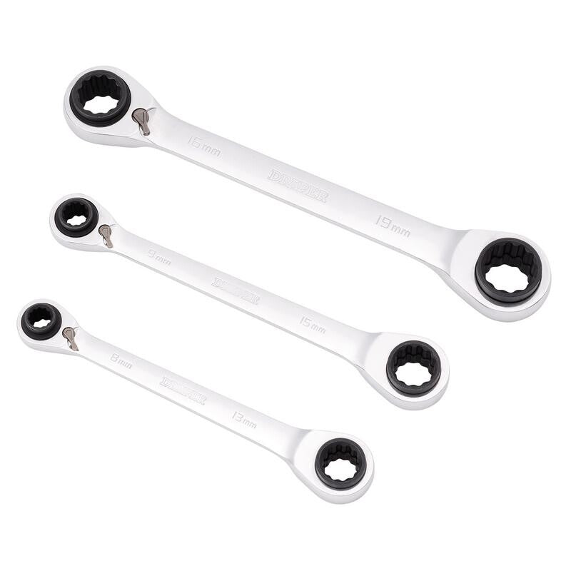 Ringratelsleutelset 4in1 L/R, 3dlg
