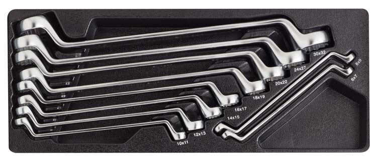 Ringsleutelset gebogen, 10dlg, M-module