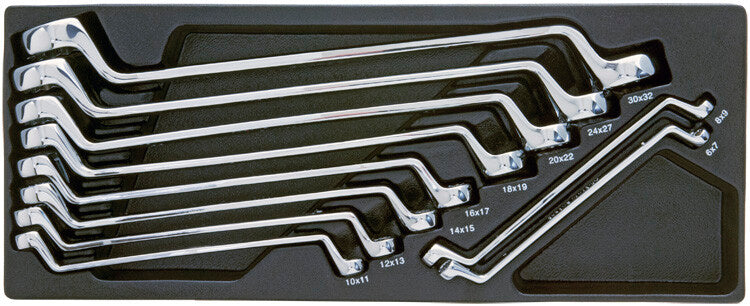 Ringsleutelset gebogen, 10dlg, M-module