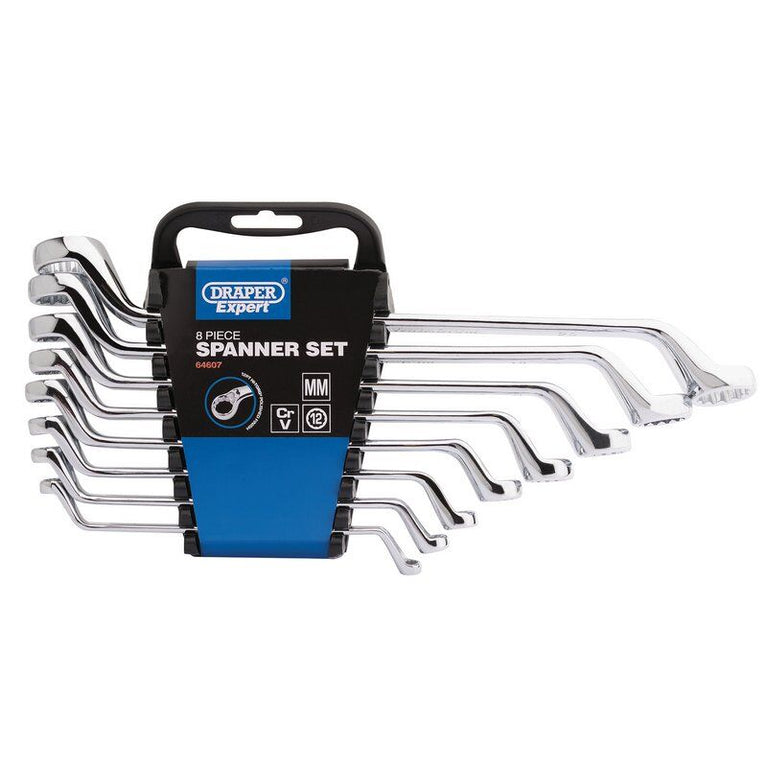 Ringsleutelset gebogen, 8dlg