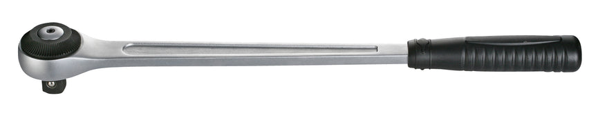 3/4" Ratel (fijntandratel), omschakelbaar met snellosfuntie en ergonomische handgreep 510 mm