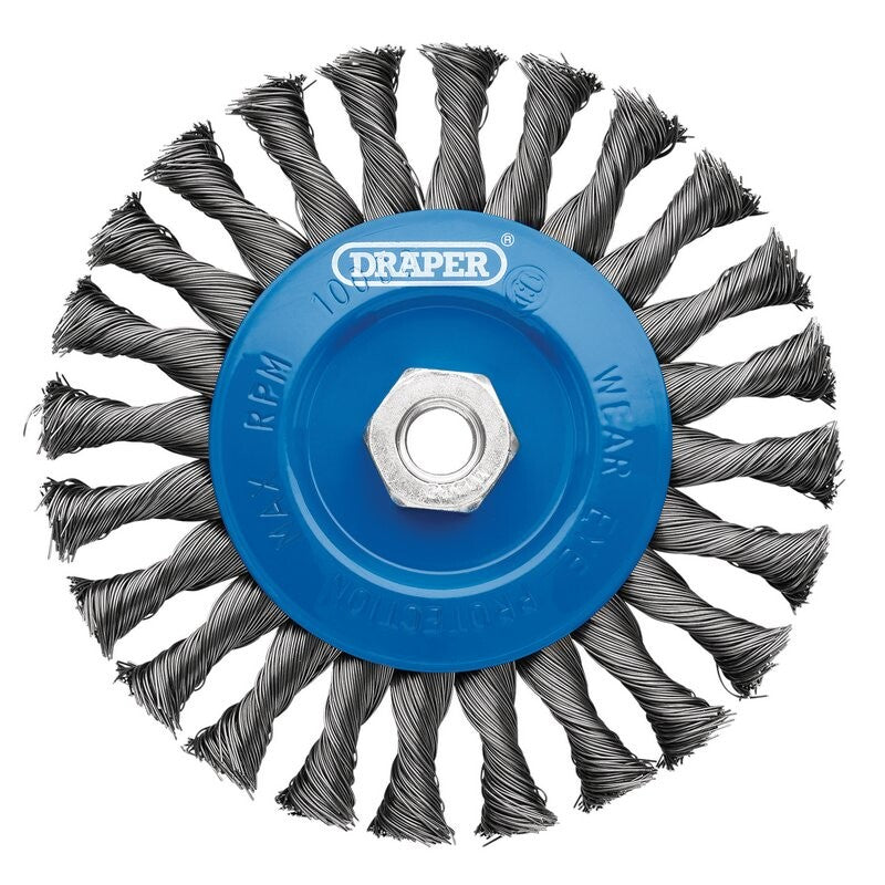 Schijfborstel Ø150mm, M14, 10000rpm, gevlochten